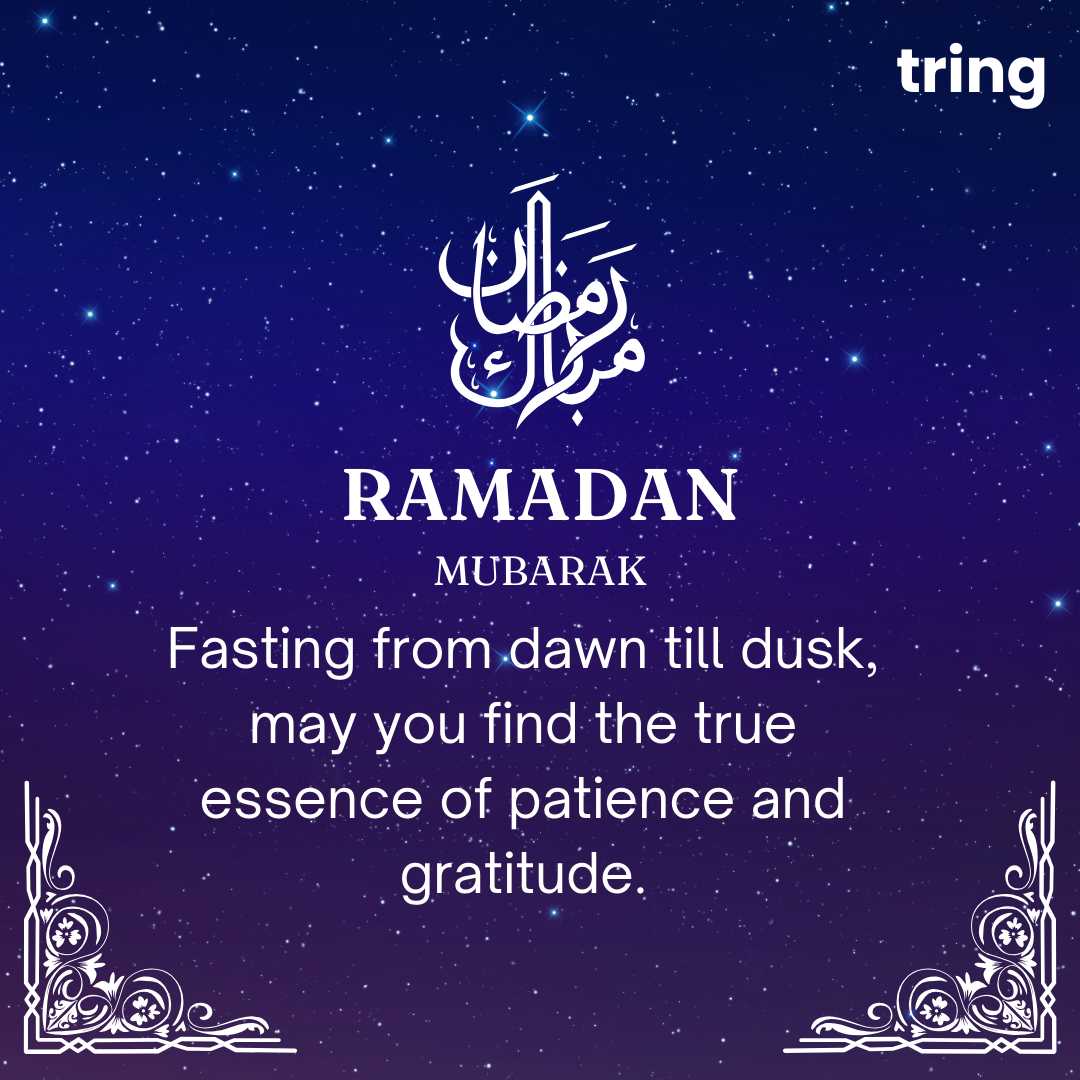 Fasting from dawn till dusk