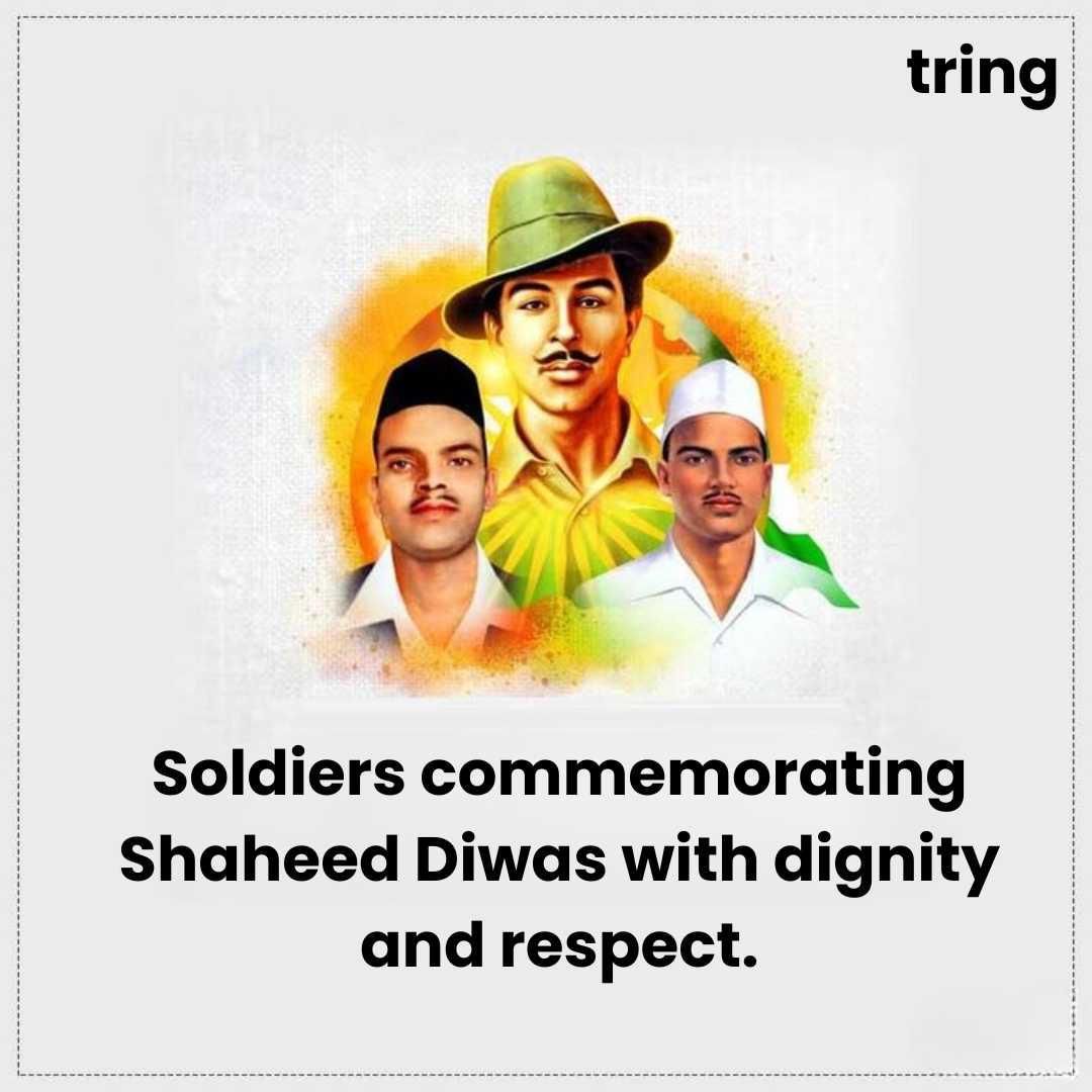 Soldiers commemorating Shaheed Diwas