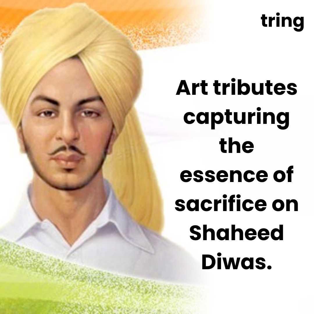 Shaheed Diwas images of art tributes