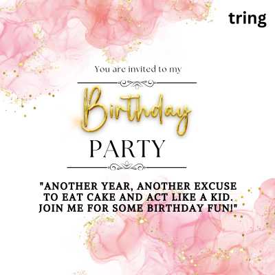 Funny Birthday Invitation Message