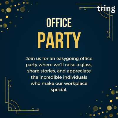 Simple Office Party Invitation Messages