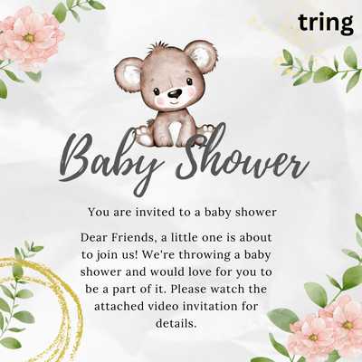 Baby Shower Invitation Video Messages