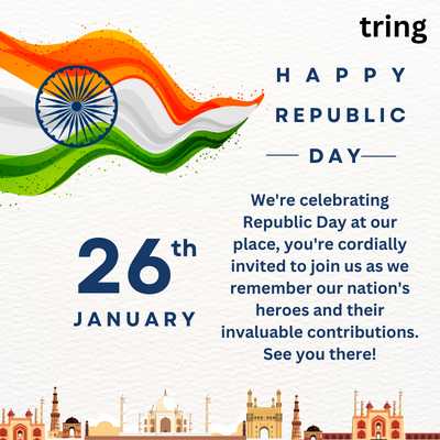 Republic Day Invitation Messages For WhatsApp 2024