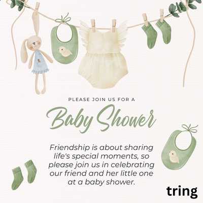 Baby Shower Invitation Wordings for Friends