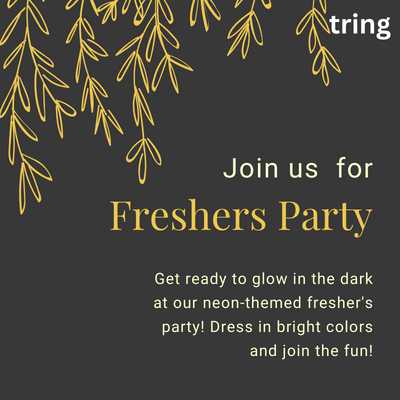 Fresher’s Party Invitation Ideas
