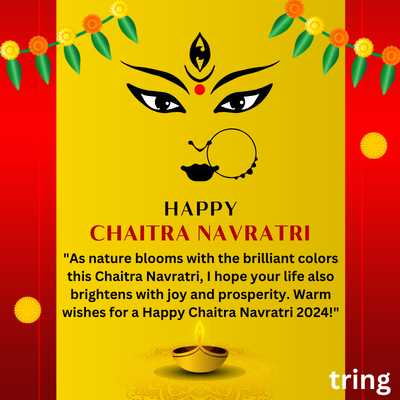 "Joy and prosperity wishes for Chaitra Navratri 2024"