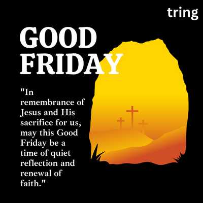 "Quiet reflection renewal of faith remembrance Jesus sacrifice Good Friday"