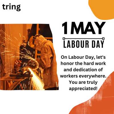 42.	On Labour Day, let's honor the hard work and dedication of workers everywhere. You are truly appreciated!