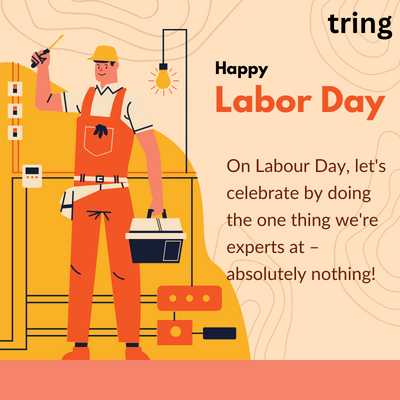 On Labour Day, let's celebrate by doing the one thing we're experts at – absolutely nothing!