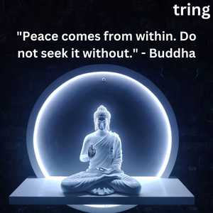 "Peace comes from within. Do not seek it without." - Buddha