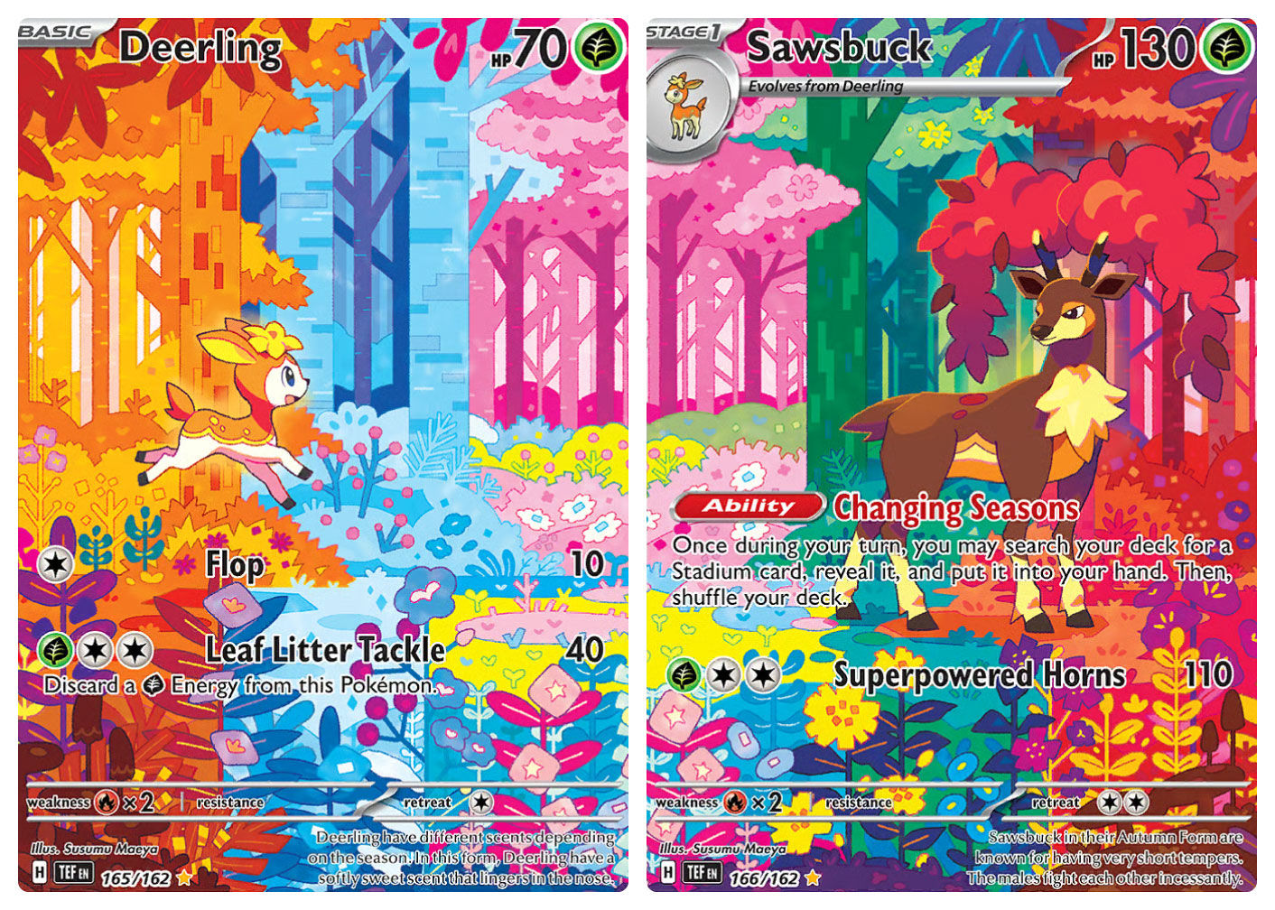 Connecting Art Pokemon Deerling dan Sawsbuck Karya Susumu Maeya