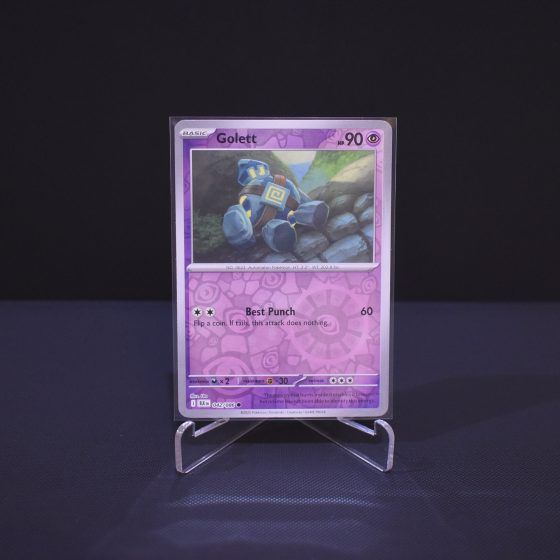 Golett, 042/086, Black Bolt (BLK), Reverse Holo (RH), Kartu Pokemon, [#1]