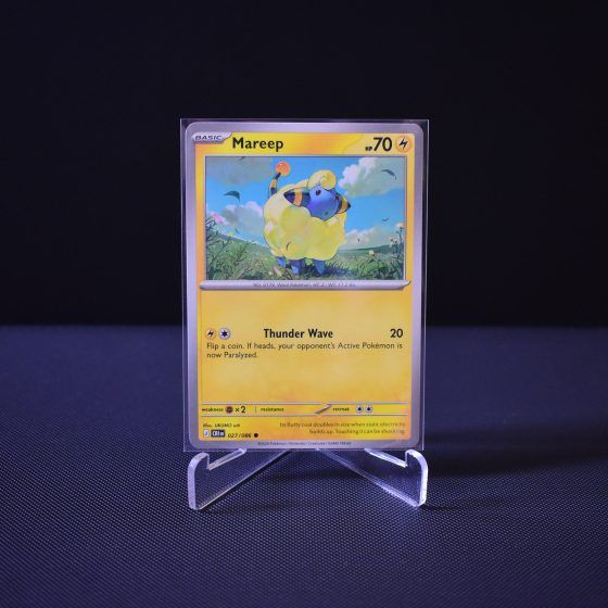 Mareep, 027/086, Chaos Rising (CRI), Common (C), Kartu Pokemon, [#1]