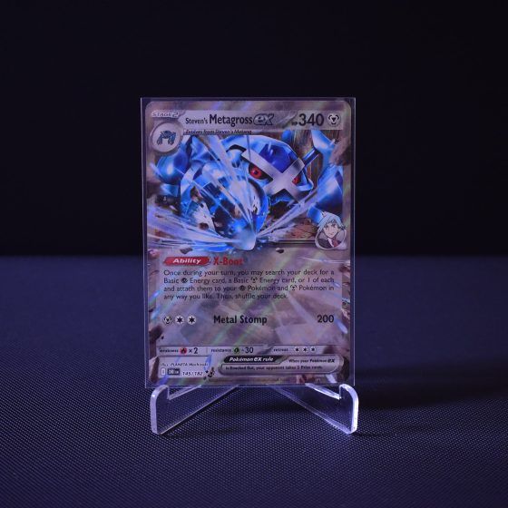 Steven's Metagross ex, 145/182, Destined Rivals (DRI), Double Rare (RR), Kartu Pokemon, [#1]