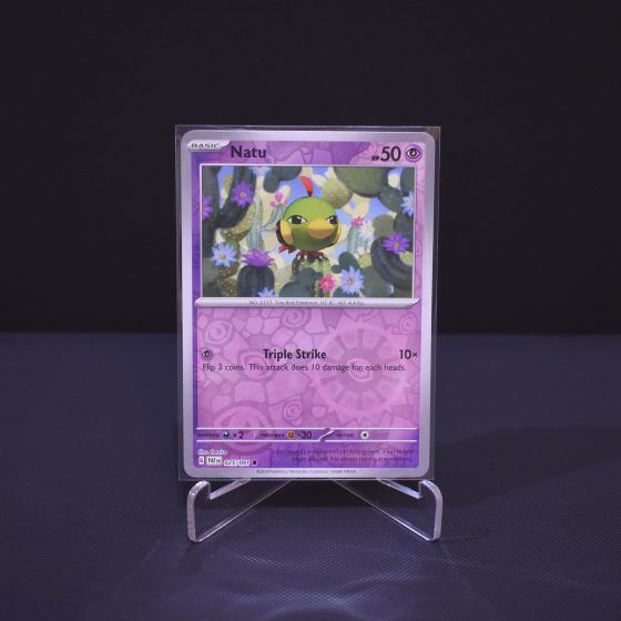 Natu, 025/091, Paldean Fates (PAF), Reverse Holo (RH), Kartu Pokemon, [#1]