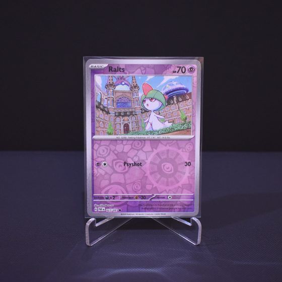Ralts, 027/091, Paldean Fates (PAF), Reverse Holo (RH), Kartu Pokemon, [#1]