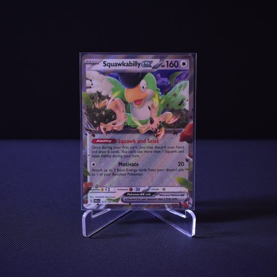 Squawkabilly ex, 075/091, Paldean Fates (PAF), Double Rare (RR), Kartu Pokemon, [#1]