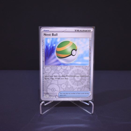 Nest Ball, 084/091, Paldean Fates (PAF), Reverse Holo (RH), Kartu Pokemon, [#1]