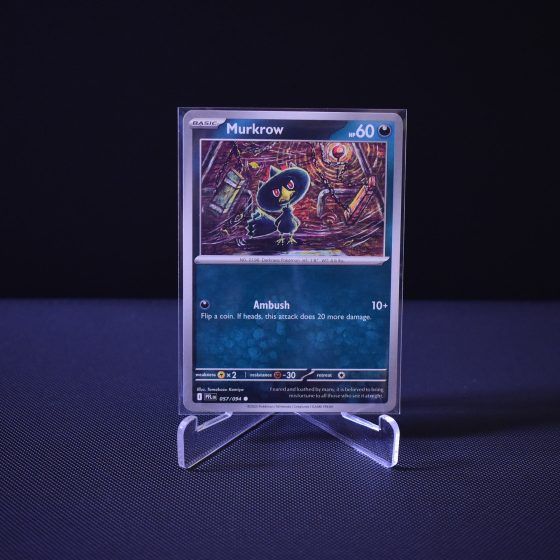 Murkrow, 057/094, Phantasmal Flames (PFL), Common (C), Kartu Pokemon, [#1]
