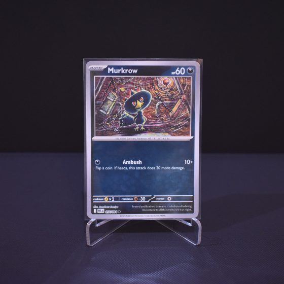 Murkrow, 057/094, Phantasmal Flames (PFL), Reverse Holo (RH), Kartu Pokemon, [#1]