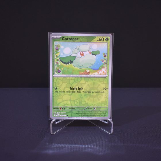 Cottonee, 007/131, Prismatic Evolutions (PRE), Reverse Holo (RH), Kartu Pokemon, [#2]