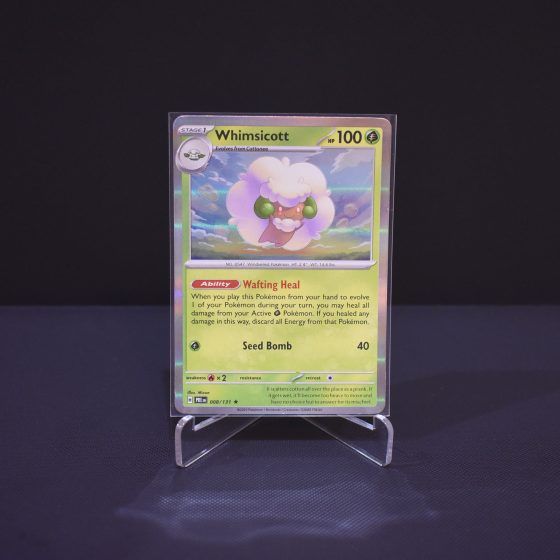 Whimsicott, 008/131, Prismatic Evolutions (PRE), Rare (R), Kartu Pokemon, [#1]