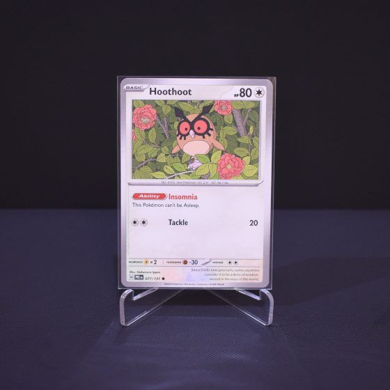 Hoothoot, 077/131, Prismatic Evolutions (PRE), Common (C), Kartu Pokemon, [#2]