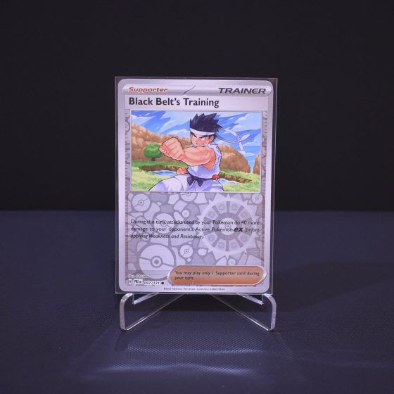Black Belt's Training, 097/131, Prismatic Evolutions (PRE), Reverse Holo (RH), Kartu Pokemon, [#1]