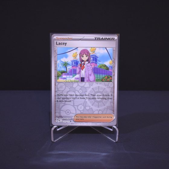 Lacey, 114/131, Prismatic Evolutions (PRE), Reverse Holo (RH), Kartu Pokemon, [#1]