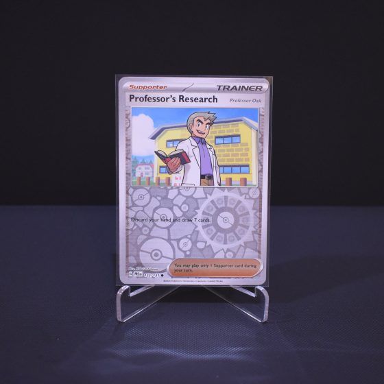 Professor's Research (Professor Oak), 122/131, Prismatic Evolutions (PRE), Reverse Holo (RH), Kartu Pokemon, [#1]