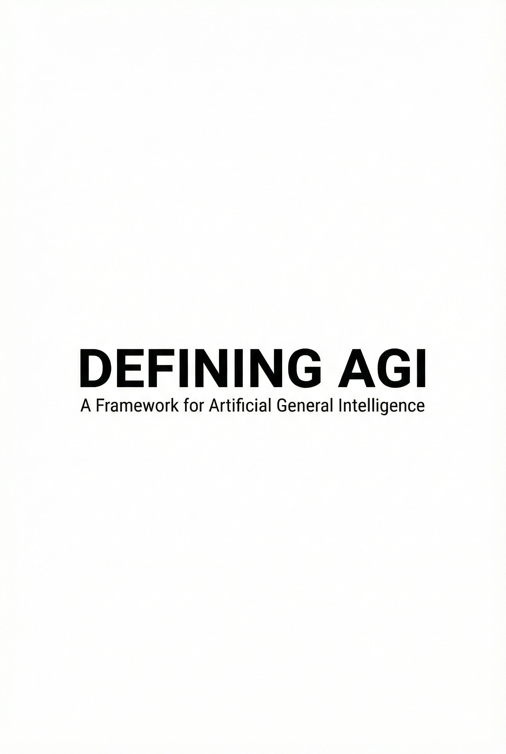 A Definition of AGI