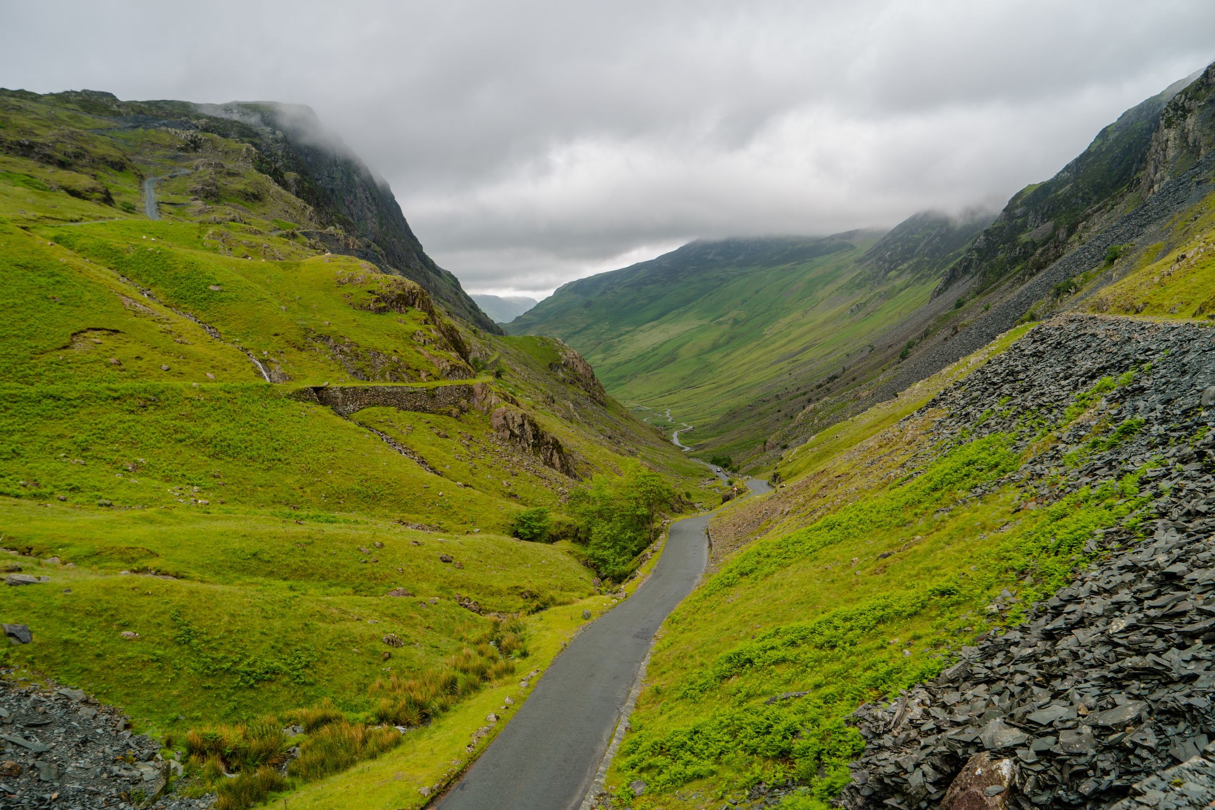 The view from Honister Pass and Slate Mine, looking towards Buttermere