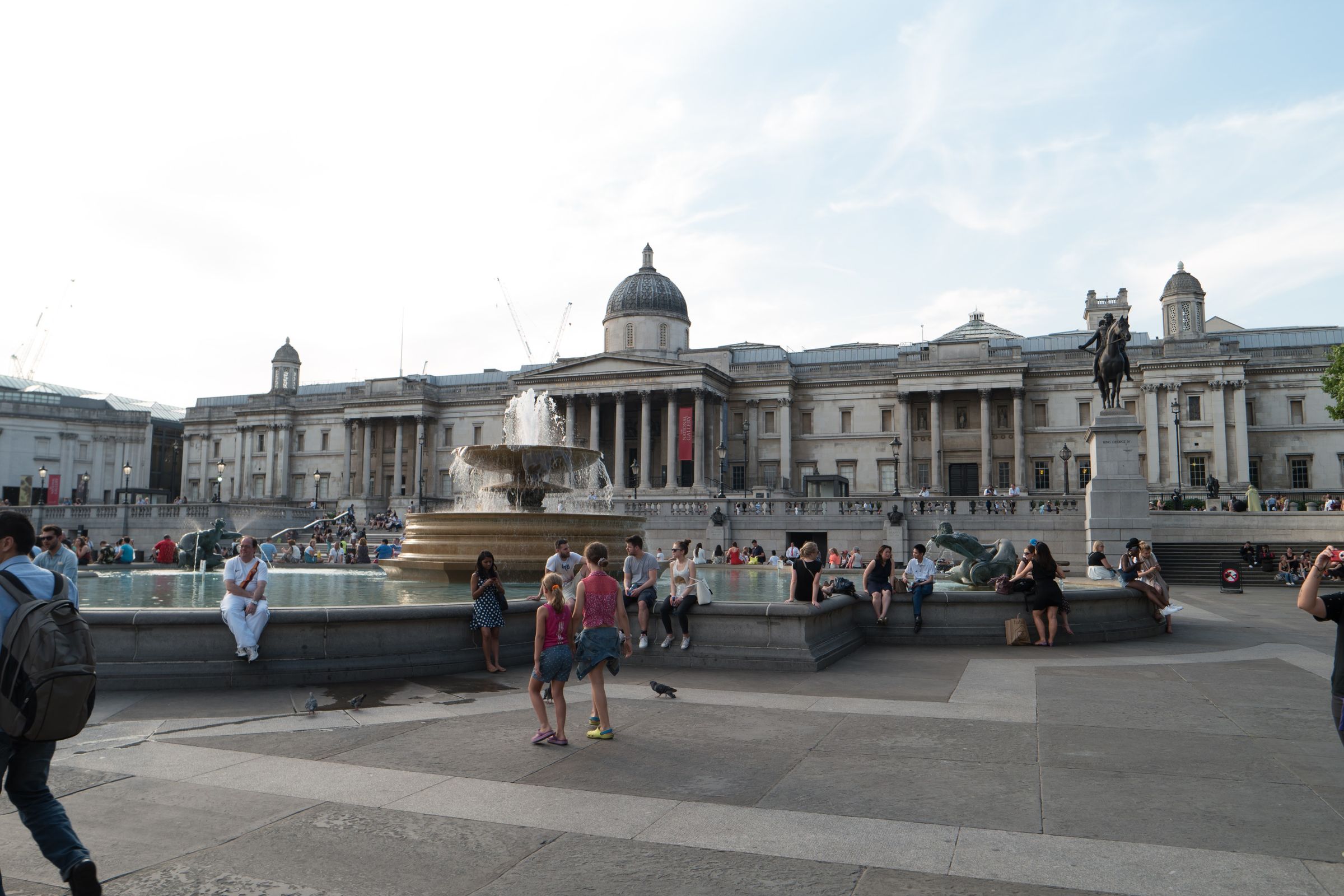 The National Gallery above Trafalgar Square