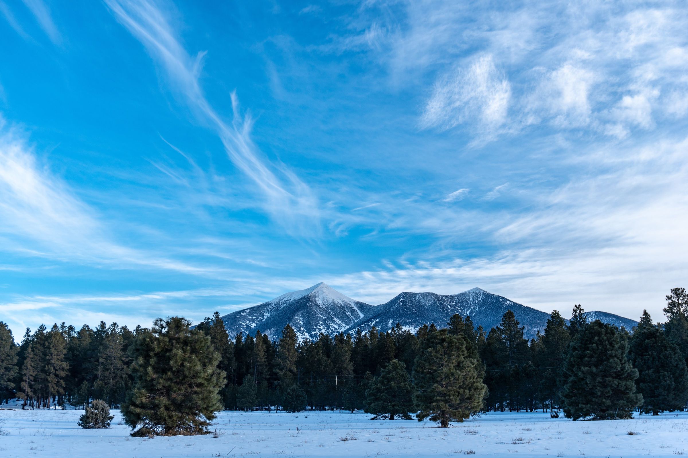 Photo of Humphreys Peak near Flagstaff, AZ taken February 26, 2019