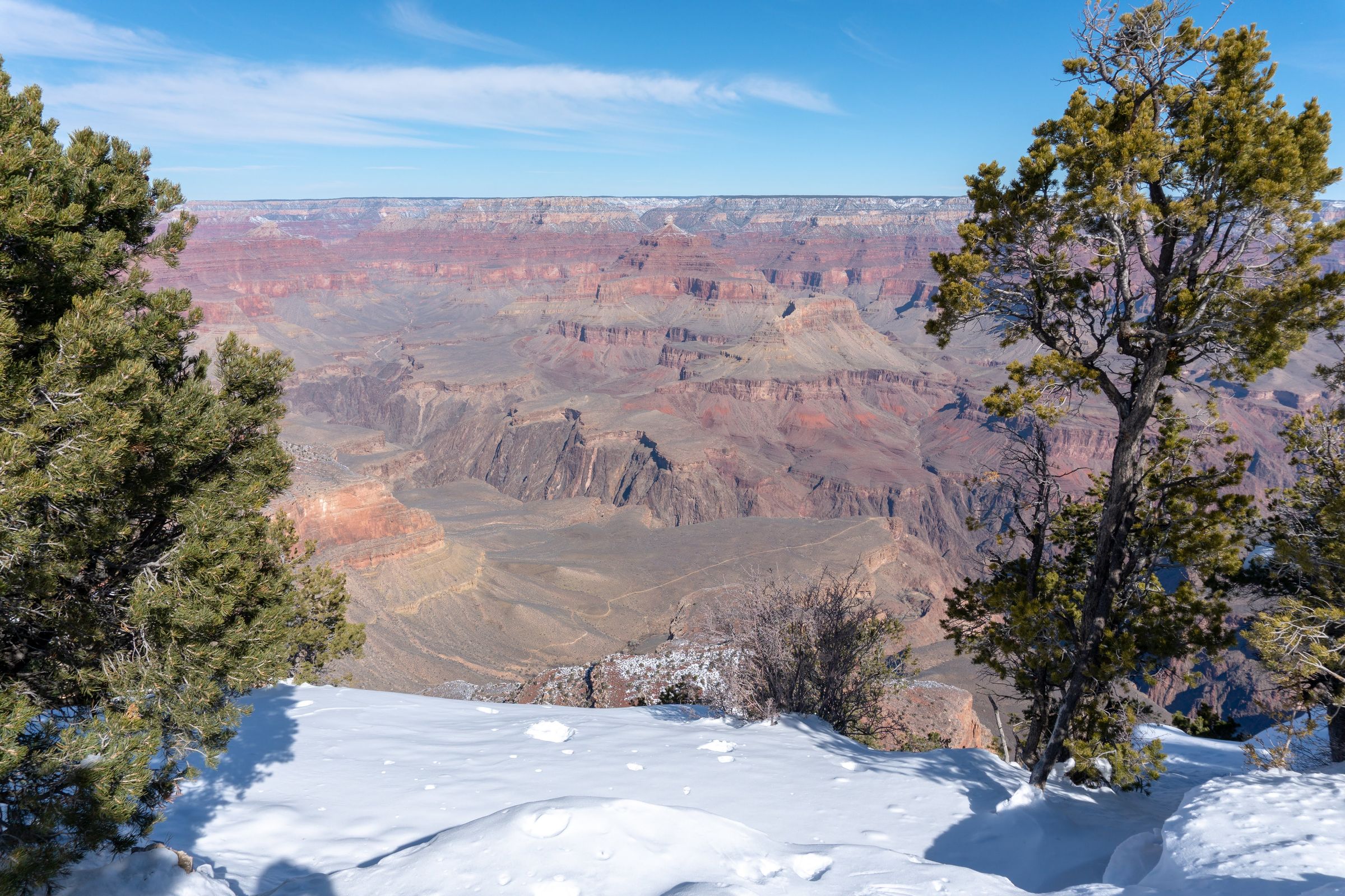 South Rim of the Grand Canyon on February 26, 2019