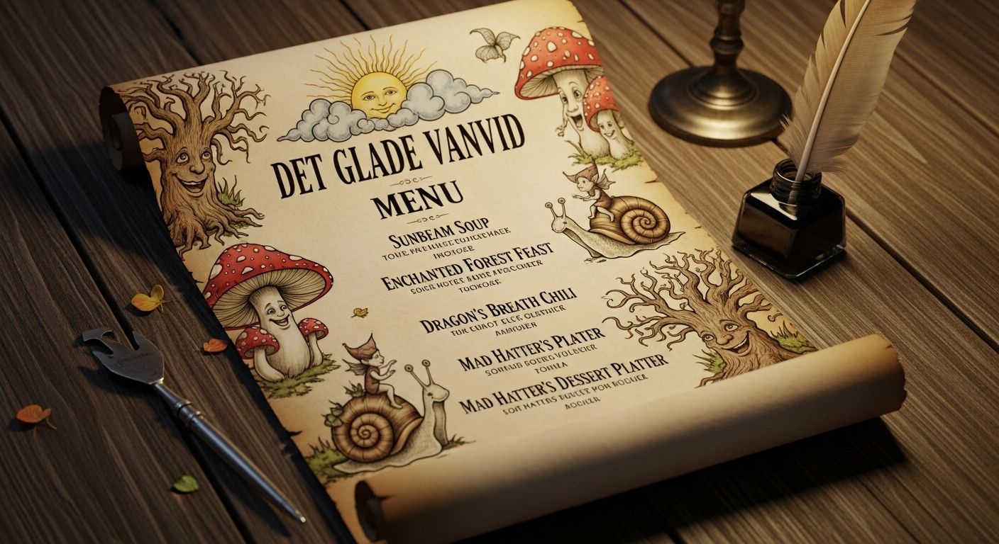 det glade vanvid menu
