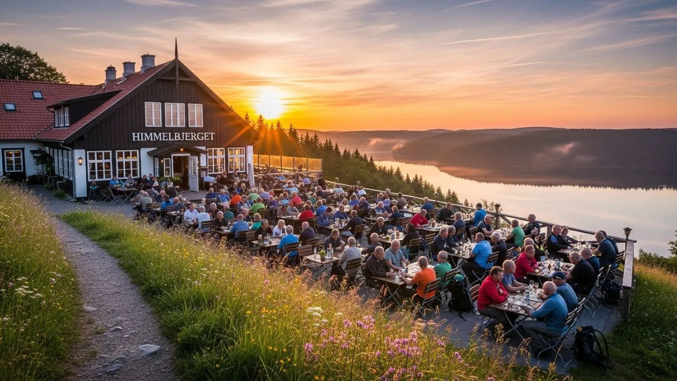 Himmelbjerget Restaurant med udsigt over Samsø og Kalø Vig