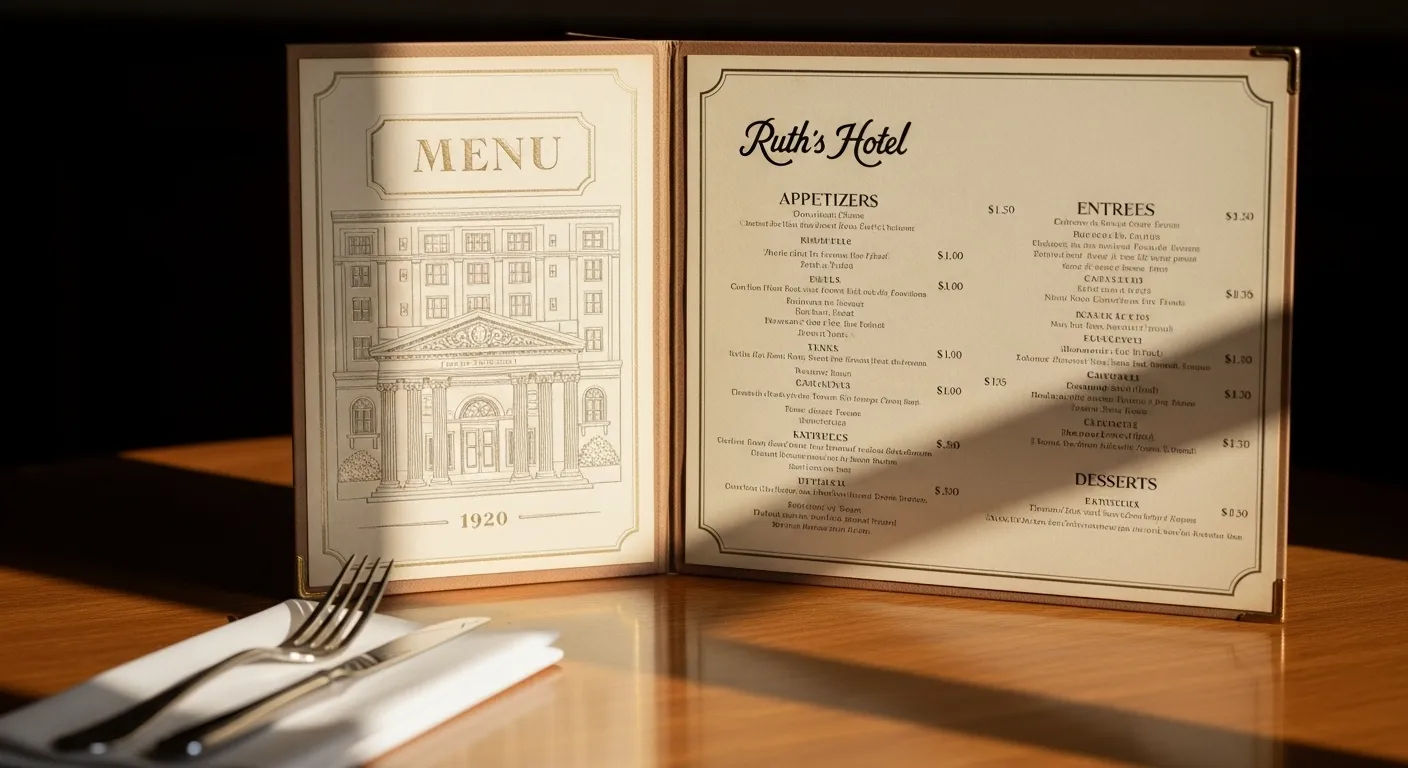 ruths hotel menu