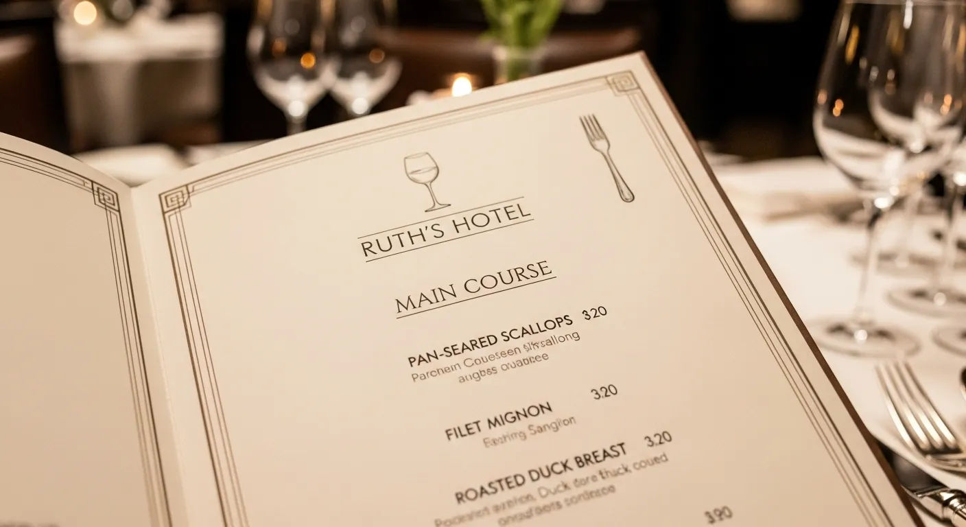 Ruths Hotel Menu med Luksus