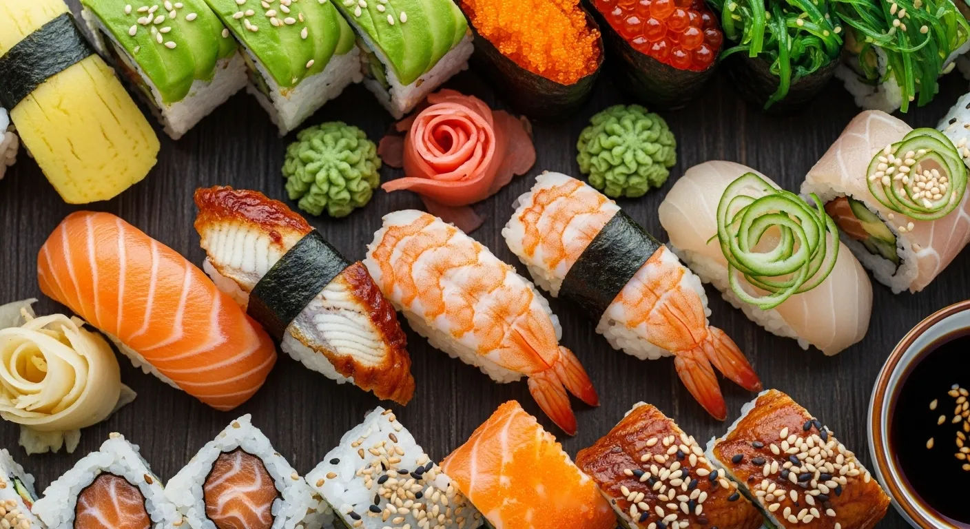 Sushi i Nærheden med Frisk Fisk