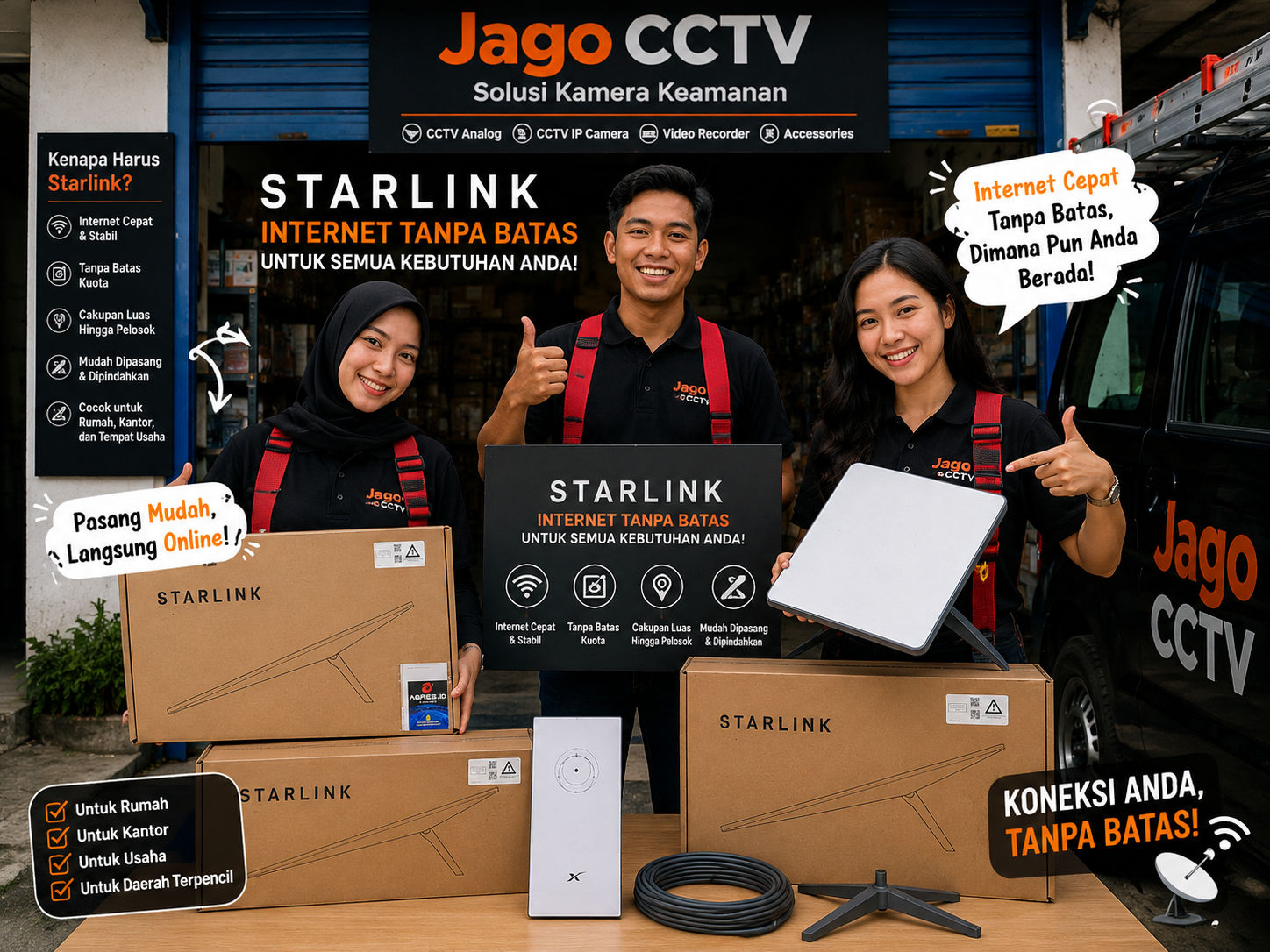 Jasa Pasang Starlink Lubuk Linggau