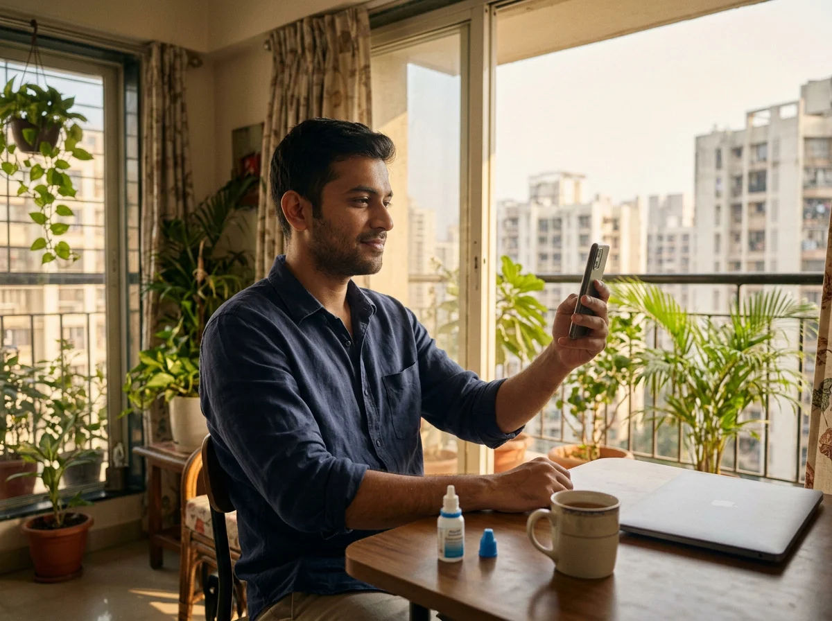 Rest the first evening after LASIK. Most patients use a phone and laptop in short bursts from the next day, with lubricating drops and regular breaks.