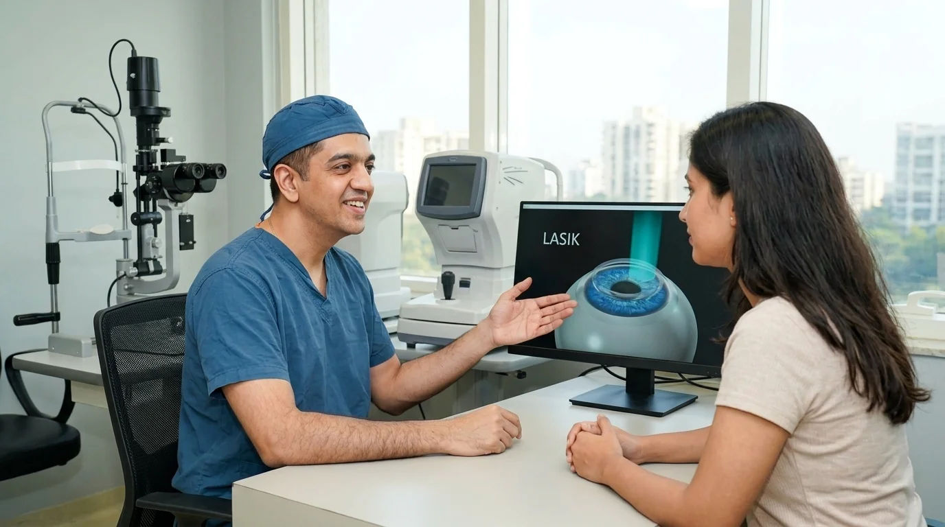 Navi Mumbai LASIK guide with procedure availability, per-eye cost ranges, Mumbai vs Navi Mumbai comparison, and when to consider traveling for advanced platforms.