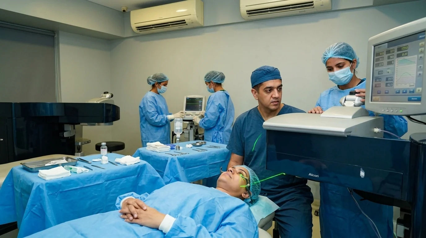 Step-by-step LASIK surgery day guide for Mumbai patients: night-before prep, clinic timeline, laser room process, early recovery, and warning signs.