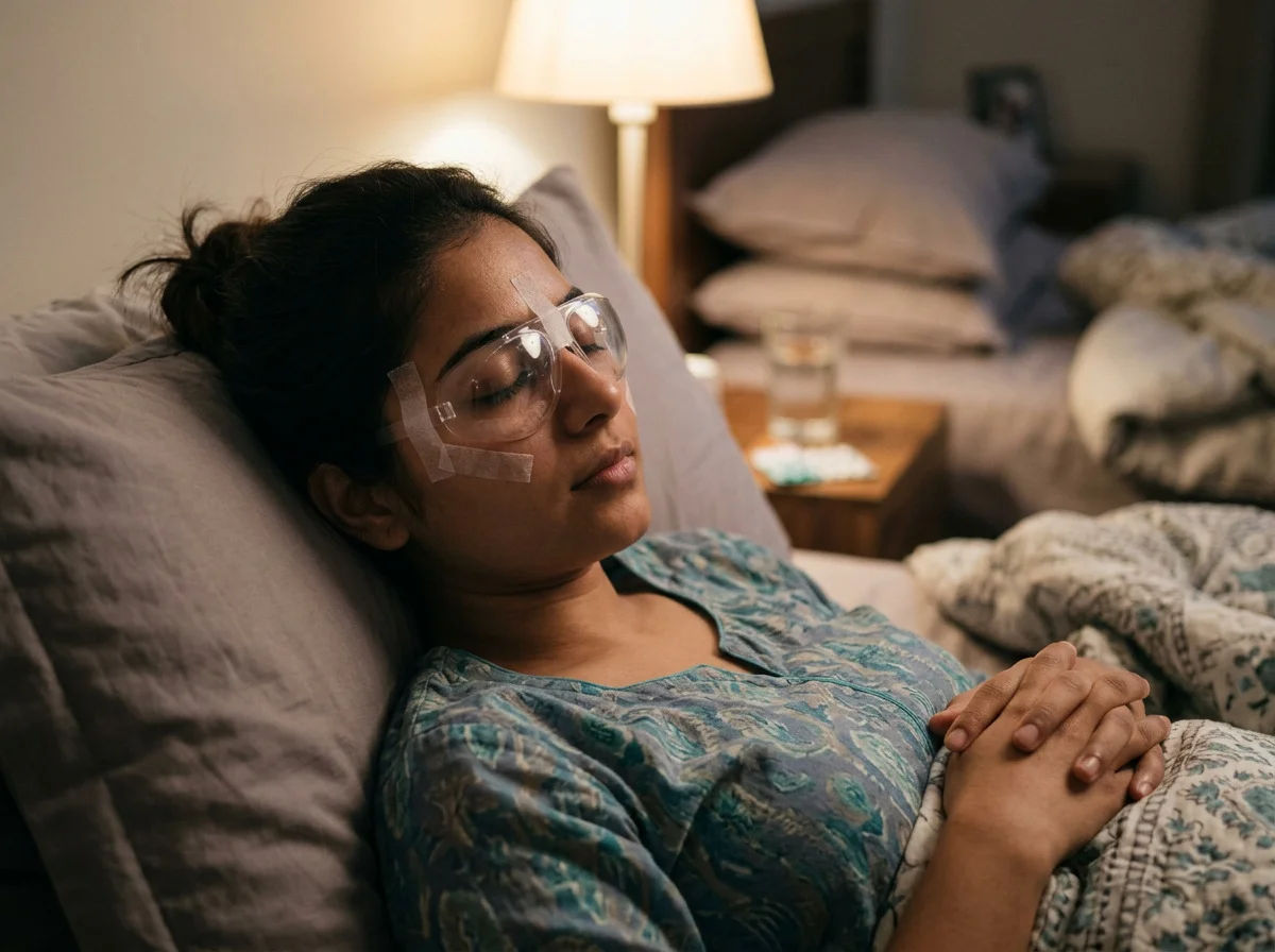 A hard rub in the first days after LASIK can shift the corneal flap. A light accidental touch usually does not. Sudden blur or pain after a rub needs a same-day check.