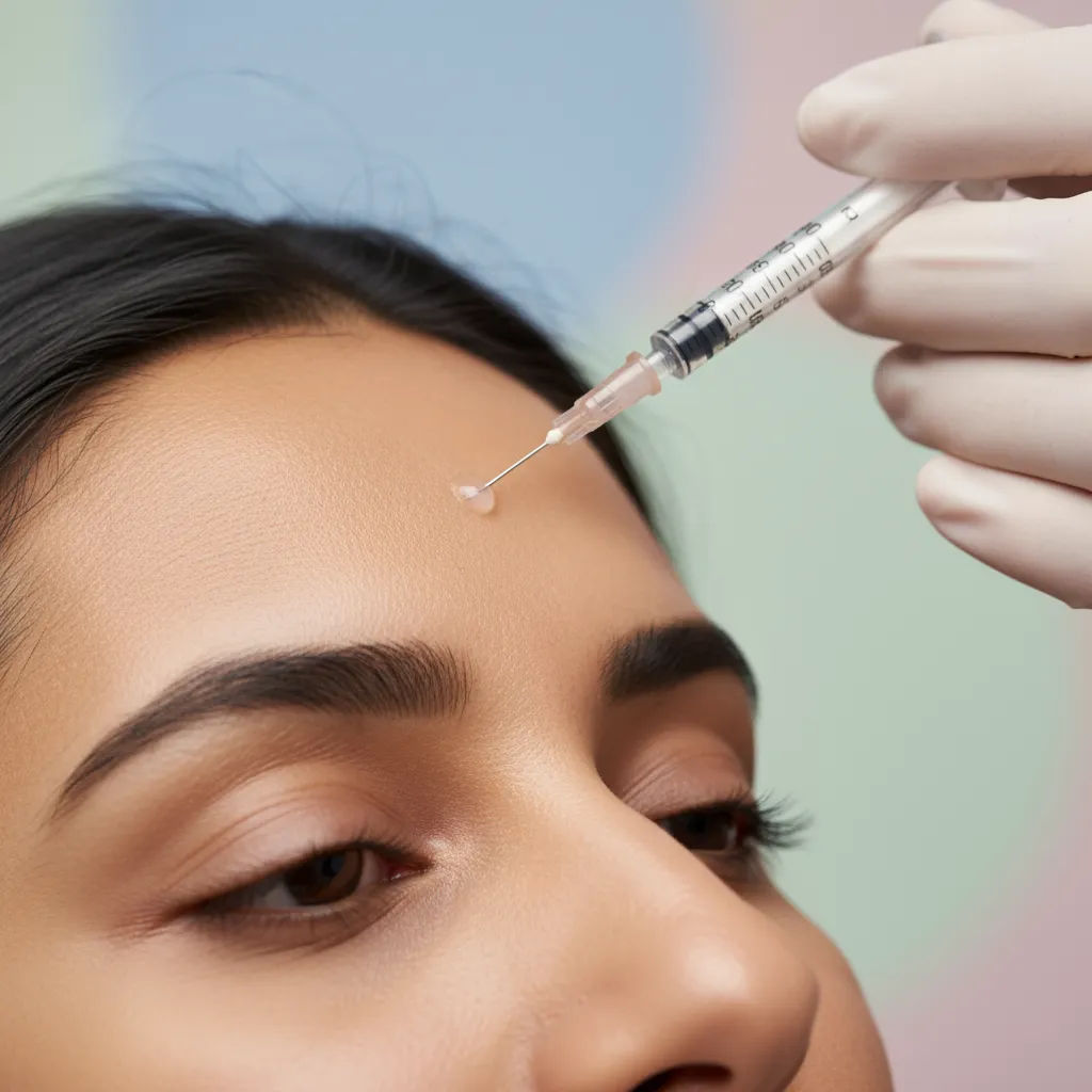 Forehead liquid facelift treatment