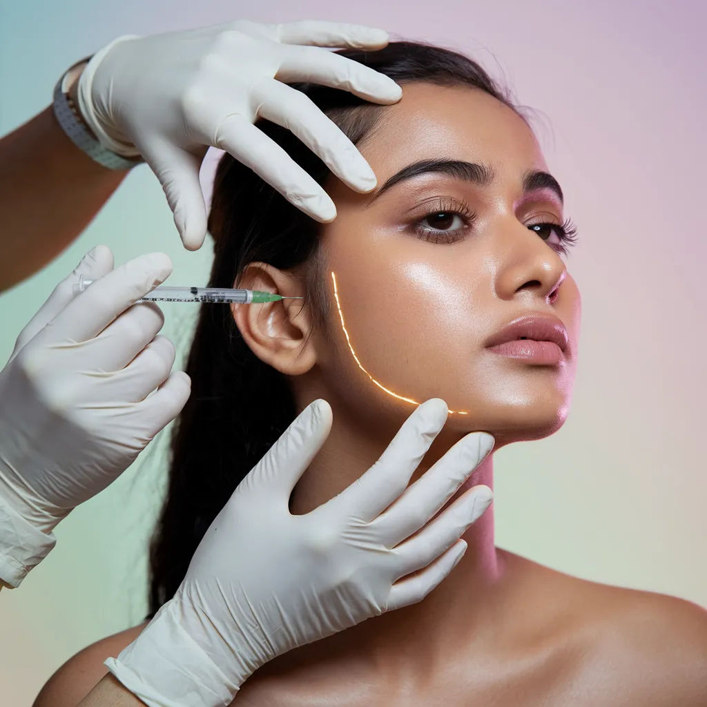 Jawline liquid facelift treatment