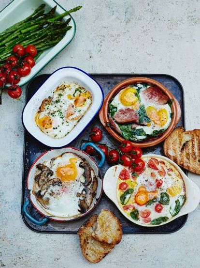 Baked Eggs - Lots of Ways | Egg Recipes | Jamie Oliver