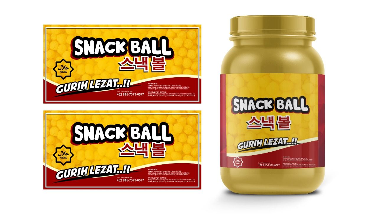 desain logo snack ball