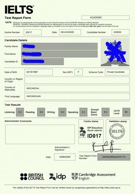 Jasa Penerjemah TOEFL Bahasa Inggris untuk Penerimaan Mahasiswa di Indonesia.